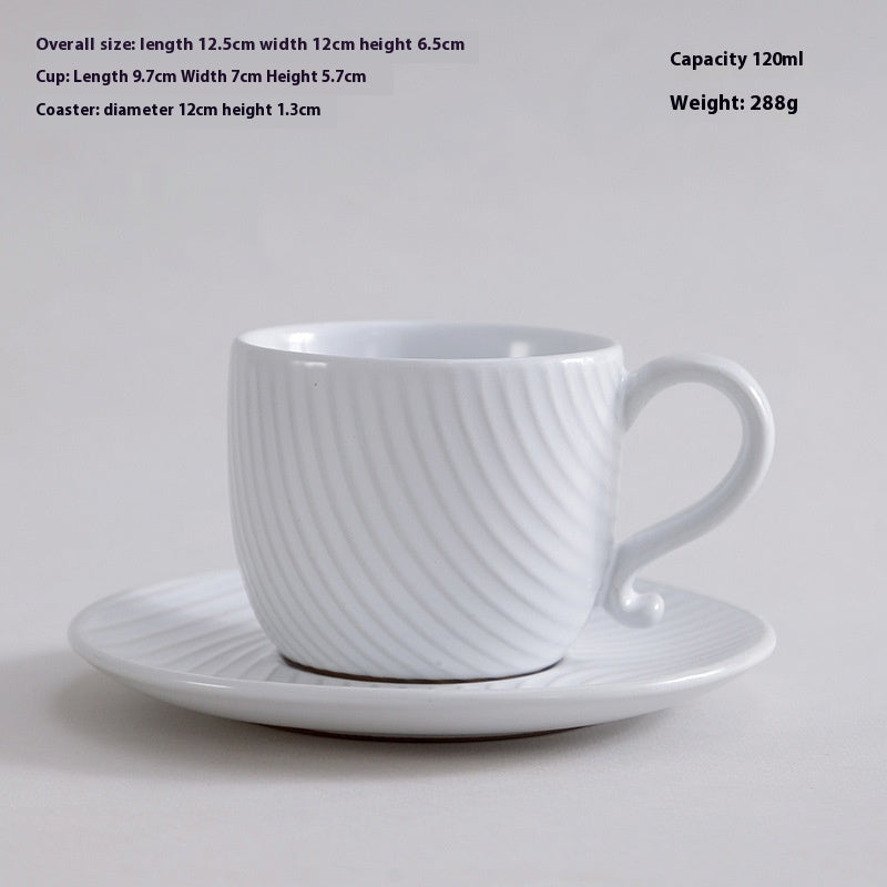 Clay fired Coffee Cup and Saucer