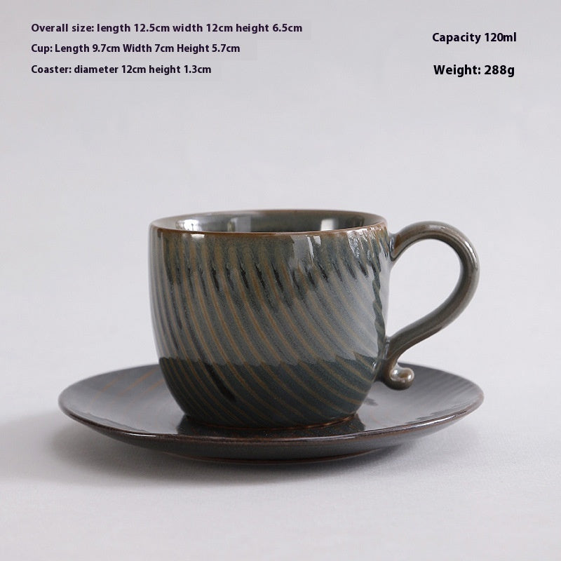 Clay fired Coffee Cup and Saucer