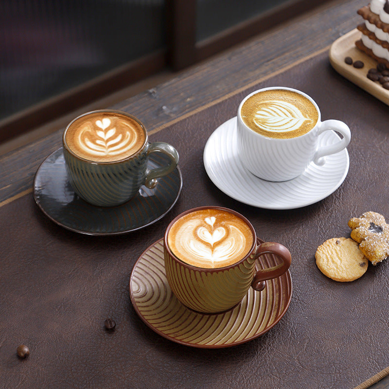 Clay fired Coffee Cup and Saucer
