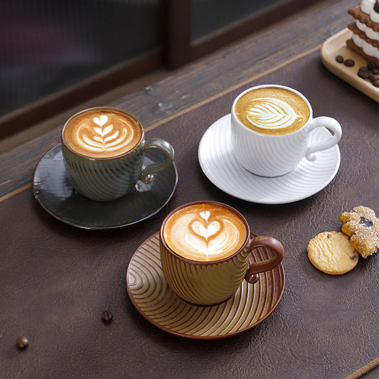Clay fired Coffee Cup and Saucer