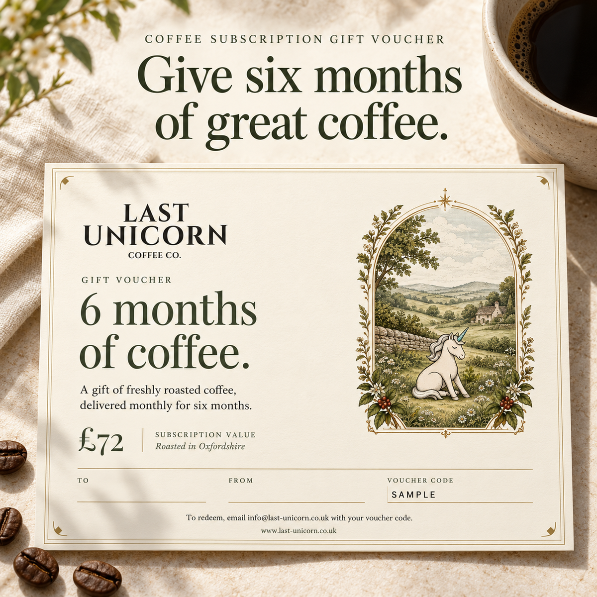 6 Months Seasonal Coffee Subscription.